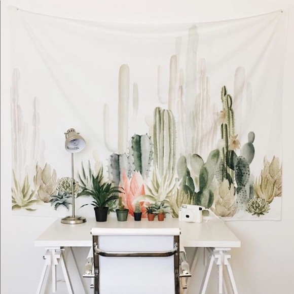 Other - Boho cactus tapestry wall hanging